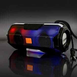 CIHLEX A-006 Bluetooth Speaker Portable Wireless High Power Sound Blast Stereo Bass with USB/FM/TF Card & RGB Light HD Audio for Car/Laptop 3D Ultra sound| Splashproof| Water resistant| Extra Baas Stereo sound quality | mini Home theatre| AUX supported| wireless Speaker| Long hour battery Life 10 W Bluetooth Speaker