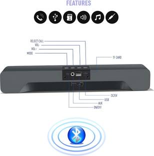 BVEXO High Sound Quality tv Sound Bar with detachable subwoofer SoundBar surround 20 W Bluetooth Speaker