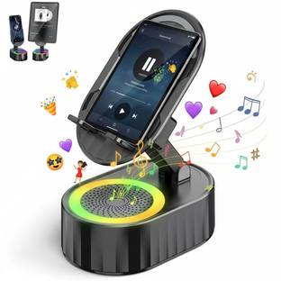 Shikshapatri 5 in 1 Wireless Induction Bluetooth Speaker Stand with Foldable Phone Holder 5 W Bluetooth Speaker