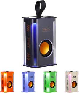 WOOS Transparent Wireless Bluetooth Speaker LED Lights Stereo Sound TWS Speakers 6 W Bluetooth Speaker