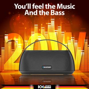 Blaupunkt ATOMIK Grab and Go Portable Boombox I Light Weight Grab on the GO Speaker 20 W Bluetooth Speaker