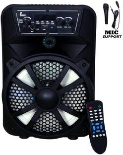 Gk King Series 8-inch Woofer, With Mic, 4 hours Playback With Led Lights,USB Input 80 W Bluetooth Party Speaker