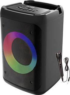 iNFiRe Breeze 15W Party RGB Speaker | RGB Lights | Karaoke Mic | BT 5.3 | AUX/USB/TF 15 W Bluetooth Party Speaker