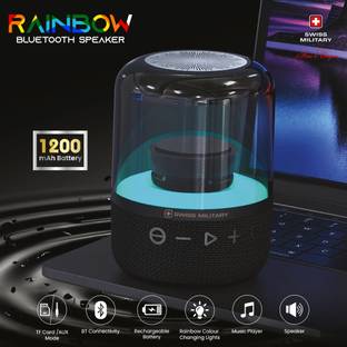 SWISS MILITARY Wireless Bluetooth Speaker, 1200 mAH Battery with Type-C Port 8 W Bluetooth Party Speaker