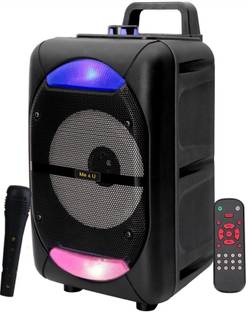 ME&U SargamMusic 8inchD 8 hours play time BT TWS wired Mic RGB light FM USB AUX 60 W Bluetooth Party Speaker