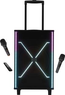 ZEBRONICS Party Fyre 400 Trolley Speaker 5h Playback, Dual UHF Mic, Karaoke USB, AUX 120 W Bluetooth Party Speaker