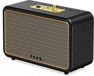 GOBOULT RetroAmp X60 Dual Drivers, 40W Power, 14H Battery, Classic Rugged Leather, 5.3V 60 W Bluetooth Home Audio Speaker