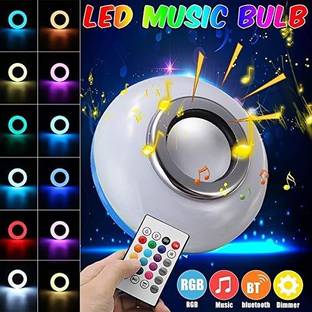 laxmi gold Portable LED Music Light Bulb With Remote Control with Google, Alexa & Siri Assistant Smart Speaker