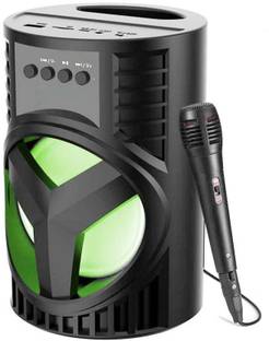 Techobucks Wireless Speaker Thunder High Bass Powerful Audio With (Karaoke MIC) 10 W Bluetooth Studio Monitor
