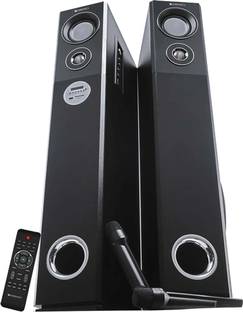ZEBRONICS Zeb- BT8500RUCF , Karaoke, Dual Wireless Mic, 3 Way Design, Powerful Bass 80 W Bluetooth Party Speaker