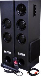 Nidhi UTRA PRO Double TOWER With MIC 120 W Bluetooth Tower Speaker