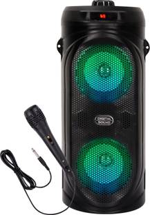KRISONS TWS 8 hours play time FM USB AUX KARAOKE MIC RGB LIGHT Tower Speaker 40 W Bluetooth Tower Speaker