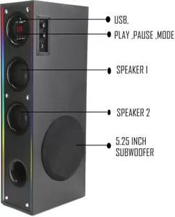 Quaranel 4-KK Tower Multimedia Speaker System Remote Control 100 W Bluetooth Tower Speaker