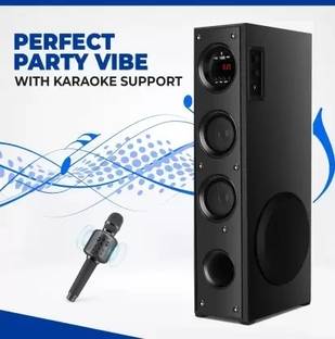 Qcluellu 466 =FG TOWER SPEAKER DJ Sound Stereo bass Built-in FM 80 W Bluetooth Tower Speaker