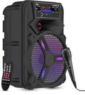 KRISONS Woofer, Free Wired Mic, 4 hours Playback RGB Lights,USB Input 1000 W Bluetooth Home Theatre