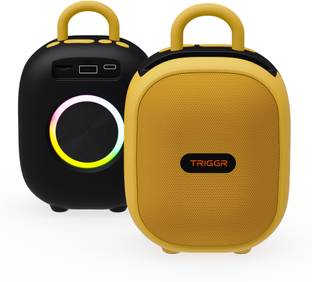 TRIGGR Roar 12 Portable BT, V5.3, FM Mode, Rubber Finish, 8 Hr Playtime 12 W Bluetooth Speaker