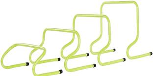 ISHAN SPORTS Speed Training Exercise PVC Hurdles Set of 4 PVC Speed Hurdles