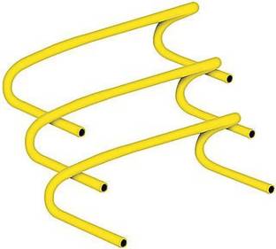 Kalindri Sports Agility Hurdle for Sports Training, Jumping Drills, Soccer (12 inch, Pack of 3) PVC Speed Hurdles