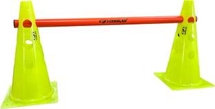 COUGAR Agility Hurdle 15" Cones with Pole Set (2 Cones and 1 Pole) Plastic Speed Hurdles