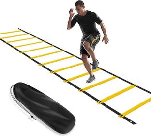 Leosportz Agility Ladder 4 meter Speed Training Ladder with 10 Adjustable Rungs, for Soccer, Football, Sports Training - Includes Heavy Duty Carry Bag Speed Ladder