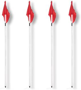 SYNCO Corner Pole with Flag | Slalom Poles with Flag for Training |Set of 4X 5ft Hoop Set