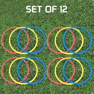 HACKERX Agility and Speed Training Flat Fitness Gymnastic Ring, Set of 12 Pcs Speed Ladder