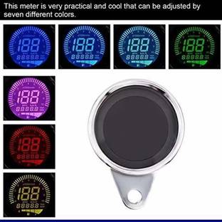 acube mart bike digital Speedometer LCD chrome With WHEEL DISC cover for 17inch wheel Digital Speedometer