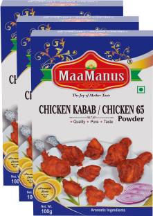MaaManus Chicken Kabab / Chicken 65 masala | Easy to Cook 100g, Pack of 3