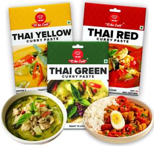 ElTheCook "EL The Cook Thai Curry Paste Combo: Red, Yellow, Green, Massaman, 4 Pack