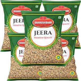 J.S. Dhanush Baan 100% Natural & Premium Cumin Seeds (Jeera) 500g (Pack of 5-100g Each)