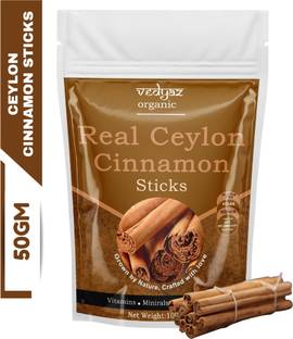 Vedyaz Organic Real Ceylon Cinnamon Stick - 100% Organic Dalchini Sticks/Pure & Authentic