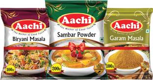 Aachi Sambar Powder, Garam, Biryani Masala