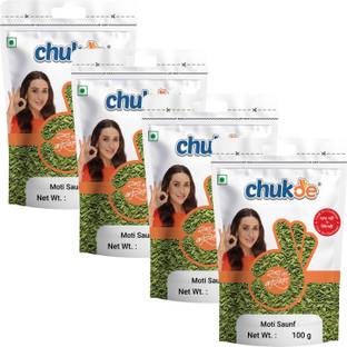 CHUKDE Moti Saunf - Big Fennel - Indian Spice - 100g X 4