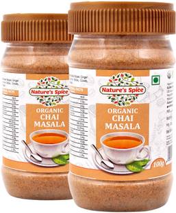 Nature's Spice Organic Chai Masala Powder - 200g, Combo Pack of 2 x 100 Grams for Masala Tea