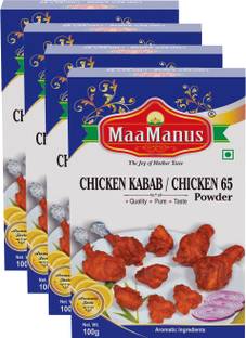 MaaManus Chicken Kabab / Chicken 65 masala | Easy to Cook 100g, Pack of 4