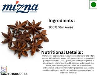 MIZNA Premium Whole Star Anise - Aromatic & Flavorful Spice