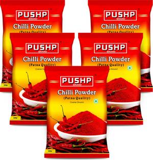 Pushp Brand Patna Mirch/Red Chilli Powder for Rich Color, Spicy Flavor, Sabzi & Everyday