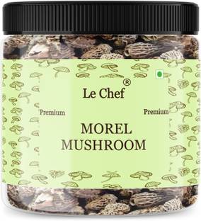 Le cHef Sundried Kashmiri Morel Mushrooms | Kanne Gucchi\Guchhi Mashrum | Dried Black|
