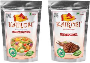 KAIRUSI Combo Pack Sambar Powder and Fish Fry Masala
