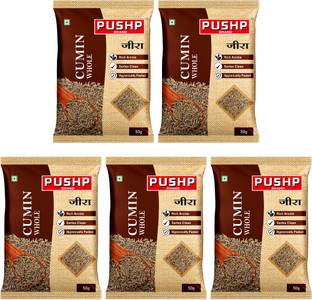 Pushp Brand Whole Jeera | Premium Cumin Seeds for Cooking & Tadka | 50g Pouch