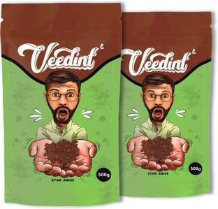 Veedint Star Anise, Whole Chakri Phool, Badhiyan Phool, 100% Natural, Aromatic