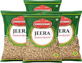 J.S. Dhanush Baan 100% Natural & Premium Cumin Seeds (Jeera) 400g (Pack of 4-100g Each)