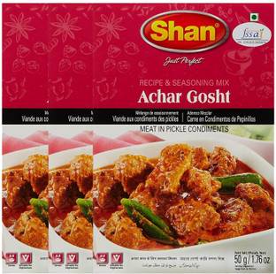 SHAN Ready Seasoning Achar Gosht Masala 50 g - Pack of 3