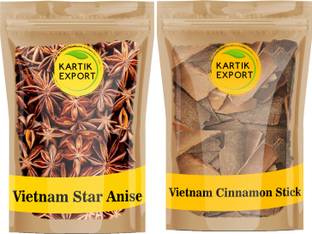 Kartik Export Combo of Vietnam Star Anise & Vietnam Cassia Cinnamon Sticks
