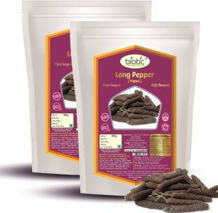 biotic Long Pepper / Pippali / Lindi Pipali / Piper Longum - 100g x 2 (200 g)