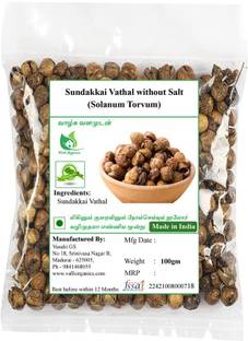 Valli Organics Sundakkai Vathal Unsalted | Turkey Berry | Katai | Kundane Kayi