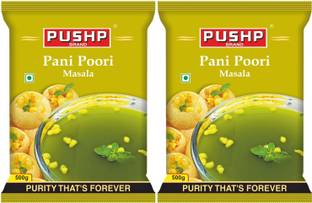 Pushp Brand Panipuri Masala Pouch (Pack of 2, 500g in each pack)