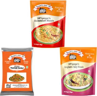 IHP Vangibath Masala,Puliogare Masala & Bisibelebath Masala (Combo Pack)