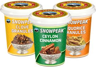 SNOWPEAK Combo of Clove (25g), Ceylon Cinnamon (20g) and Liquorice Granules (25g)