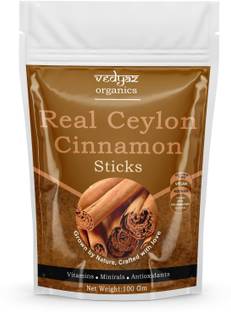 Vedyaz Organic Real Ceylon Cinnamon Stick - 100% Organic Dalchini Sticks/Pure & Authentic